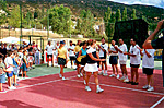 Torneo Canopus 2000. Ruano y León en pasillo de bienvenida. Foto de GYB