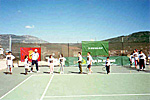 Torneo Robledo 1995. Armero en jornada infantil tenis contra la droga. Foto de GYB